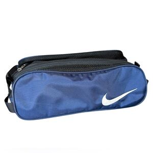 Nike Golf Shoe Bag Mesh Blue Nylon Handle Zipper Sports Streetwear Gear